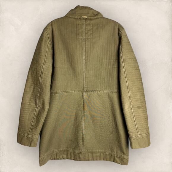 Prana Trip Utility Military Jacket Womens Sherpa Lined Green Coat Long Large - Picture 4 of 7